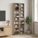 vidaXL CD szekrény 2 db Sonoma Tölgy 33 x 23,5 x 175 cm Szerelt Fa