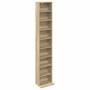 vidaXL CD szekrény 2 db Sonoma Tölgy 33 x 23,5 x 175 cm Szerelt Fa