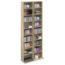vidaXL CD szekrény 2 db Sonoma Tölgy 33 x 23,5 x 175 cm Szerelt Fa