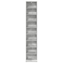 vidaXL CD szekrény Betonszürke 33 x 23,5 x 175 cm Szerelt Fa