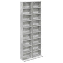 vidaXL CD szekrény 2 db Betonszürke 33 x 23,5 x 175 cm Szerelt Fa