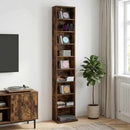 vidaXL CD szekrény Füstös Tölgy 33 x 23,5 x 175 cm Szerelt Fa