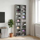 vidaXL CD szekrény 2 db Szürke Sonoma 33 x 23,5 x 175 cm Szerelt Fa