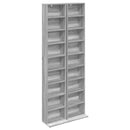 vidaXL CD szekrény 2 db Szürke Sonoma 33 x 23,5 x 175 cm Szerelt Fa