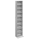 vidaXL CD szekrény 2 db Szürke Sonoma 33 x 23,5 x 175 cm Szerelt Fa