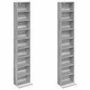 vidaXL CD szekrény 2 db Szürke Sonoma 33 x 23,5 x 175 cm Szerelt Fa