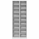 vidaXL CD szekrény 2 db Szürke Sonoma 33 x 23,5 x 175 cm Szerelt Fa
