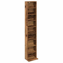 vidaXL CD szekrény Antik Fa 33 x 23,5 x 175 cm Szerelt Fa