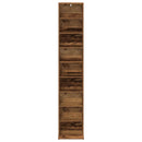 vidaXL CD szekrény Antik Fa 33 x 23,5 x 175 cm Szerelt Fa