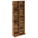 vidaXL CD szekrény 2 db Antik Fa 33 x 23,5 x 175 cm Szerelt Fa