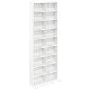 vidaXL CD szekrény Fehér 65 x 23,5 x 175 cm Szerelt Fa