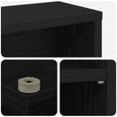 vidaXL CD szekrény Fekete Tölgy 65 x 23,5 x 175 cm Szerelt Fa