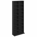 vidaXL CD szekrény Fekete Tölgy 65 x 23,5 x 175 cm Szerelt Fa