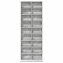 vidaXL CD szekrény Betonszürke 65 x 23,5 x 175 cm Szerelt Fa