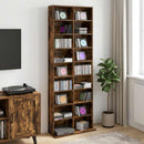 vidaXL CD szekrény Füstös Tölgy 65 x 23,5 x 175 cm Szerelt Fa