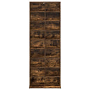 vidaXL CD szekrény Füstös Tölgy 65 x 23,5 x 175 cm Szerelt Fa