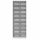 vidaXL CD szekrény Szürke Sonoma 65 x 23,5 x 175 cm Szerelt Fa