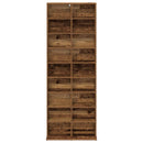 vidaXL CD szekrény Antik Fa 65 x 23,5 x 175 cm Szerelt Fa