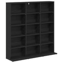 vidaXL CD szekrény Fekete Tölgy 96 x 23,5 x 97,5 cm Szerelt Fa