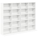 vidaXL CD szekrény 2 db Fehér 65 x 23,5 x 97,5 cm Szerelt Fa