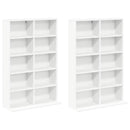 vidaXL CD szekrény 2 db Fehér 65 x 23,5 x 97,5 cm Szerelt Fa