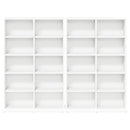 vidaXL CD szekrény 2 db Fehér 65 x 23,5 x 97,5 cm Szerelt Fa