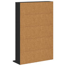 vidaXL CD szekrény Fekete Tölgy 65 x 23,5 x 97,5 cm Szerelt Fa
