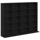 vidaXL CD szekrény 2 db Fekete Tölgy 65 x 23,5 x 97,5 cm Szerelt Fa