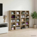 vidaXL CD szekrény 2 db Sonoma Tölgy 65 x 23,5 x 97,5 cm Szerelt Fa