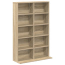 vidaXL CD szekrény 2 db Sonoma Tölgy 65 x 23,5 x 97,5 cm Szerelt Fa