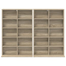 vidaXL CD szekrény 2 db Sonoma Tölgy 65 x 23,5 x 97,5 cm Szerelt Fa