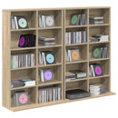 vidaXL CD szekrény 2 db Sonoma Tölgy 65 x 23,5 x 97,5 cm Szerelt Fa