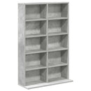 vidaXL CD szekrény Betonszürke 65 x 23,5 x 97,5 cm Szerelt Fa