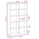 vidaXL CD szekrény Betonszürke 65 x 23,5 x 97,5 cm Szerelt Fa