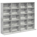 vidaXL CD szekrény 2 db Betonszürke 65 x 23,5 x 97,5 cm Szerelt Fa