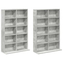 vidaXL CD szekrény 2 db Betonszürke 65 x 23,5 x 97,5 cm Szerelt Fa