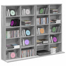 vidaXL CD szekrény 2 db Szürke Sonoma 65 x 23,5 x 97,5 cm Szerelt Fa