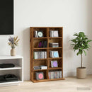 vidaXL CD szekrény Antik Fa 65 x 23,5 x 97,5 cm Szerelt Fa