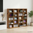 vidaXL CD szekrény 2 db Antik Fa 65 x 23,5 x 97,5 cm Szerelt Fa