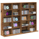 vidaXL CD szekrény 2 db Antik Fa 65 x 23,5 x 97,5 cm Szerelt Fa
