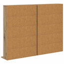 vidaXL CD szekrény 2 db Kézműves Tölgy 65 x 23,5 x 97,5 cm Szerelt Fa
