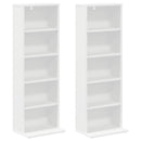 vidaXL CD szekrény 2 db Fehér 33 x 23,5 x 97,5 cm Szerelt Fa
