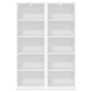 vidaXL CD szekrény 2 db Fehér 33 x 23,5 x 97,5 cm Szerelt Fa