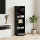 vidaXL CD szekrény Fekete Tölgy 33 x 23,5 x 97,5 cm Szerelt Fa