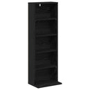 vidaXL CD szekrény Fekete Tölgy 33 x 23,5 x 97,5 cm Szerelt Fa