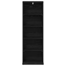 vidaXL CD szekrény Fekete Tölgy 33 x 23,5 x 97,5 cm Szerelt Fa