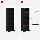 vidaXL CD szekrény Fekete Tölgy 33 x 23,5 x 97,5 cm Szerelt Fa