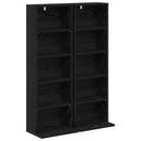 vidaXL CD szekrény 2 db Fekete Tölgy 33 x 23,5 x 97,5 cm Szerelt Fa