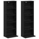 vidaXL CD szekrény 2 db Fekete Tölgy 33 x 23,5 x 97,5 cm Szerelt Fa