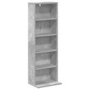 vidaXL CD szekrény Betonszürke 33 x 23,5 x 97,5 cm Szerelt Fa
